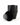 Six matte black plastic plant pots, with five stacked and one leaning in front, on a clean white background.