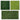 Three square panels showing textured green moss or lichen-like surface samples on a white background.