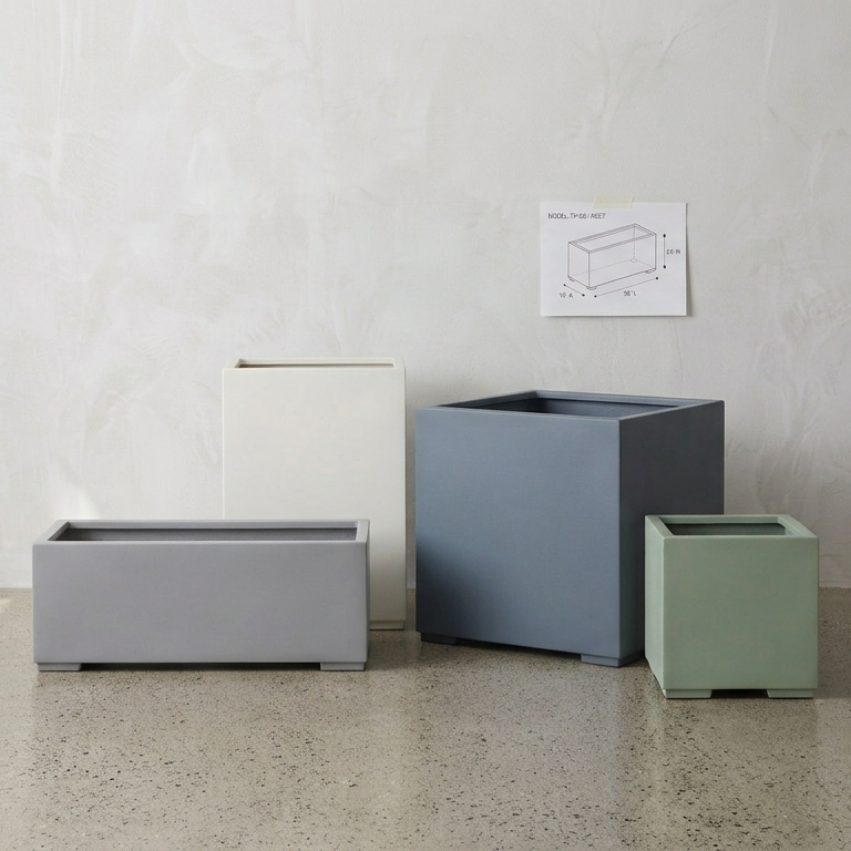 Custom fiberglass planters