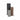 Three matte cylindrical vases in dark gray, light gray, and brown, arranged in descending height on a white background.