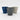 Three matte-finish tapered planters in navy blue, dark gray, and light beige, arranged in a row on a light gray background.