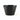 A matte black plastic planter pot liner with a flared rim and subtle horizontal ridges, shown on a clean white background.