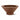 A terracotta brown conical planter pot with a wide rim and a short cylindrical base, shown on a clean white background with a soft shadow.