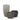 Three textured ceramic planters in different sizes, featuring a tall light gray one, a medium brown speckled one, and a short dark charcoal gray one, arranged on a white background.