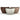 Three modern semi-circular planter pots in dark brown, light beige, and taupe, arranged in a row against a plain white background.